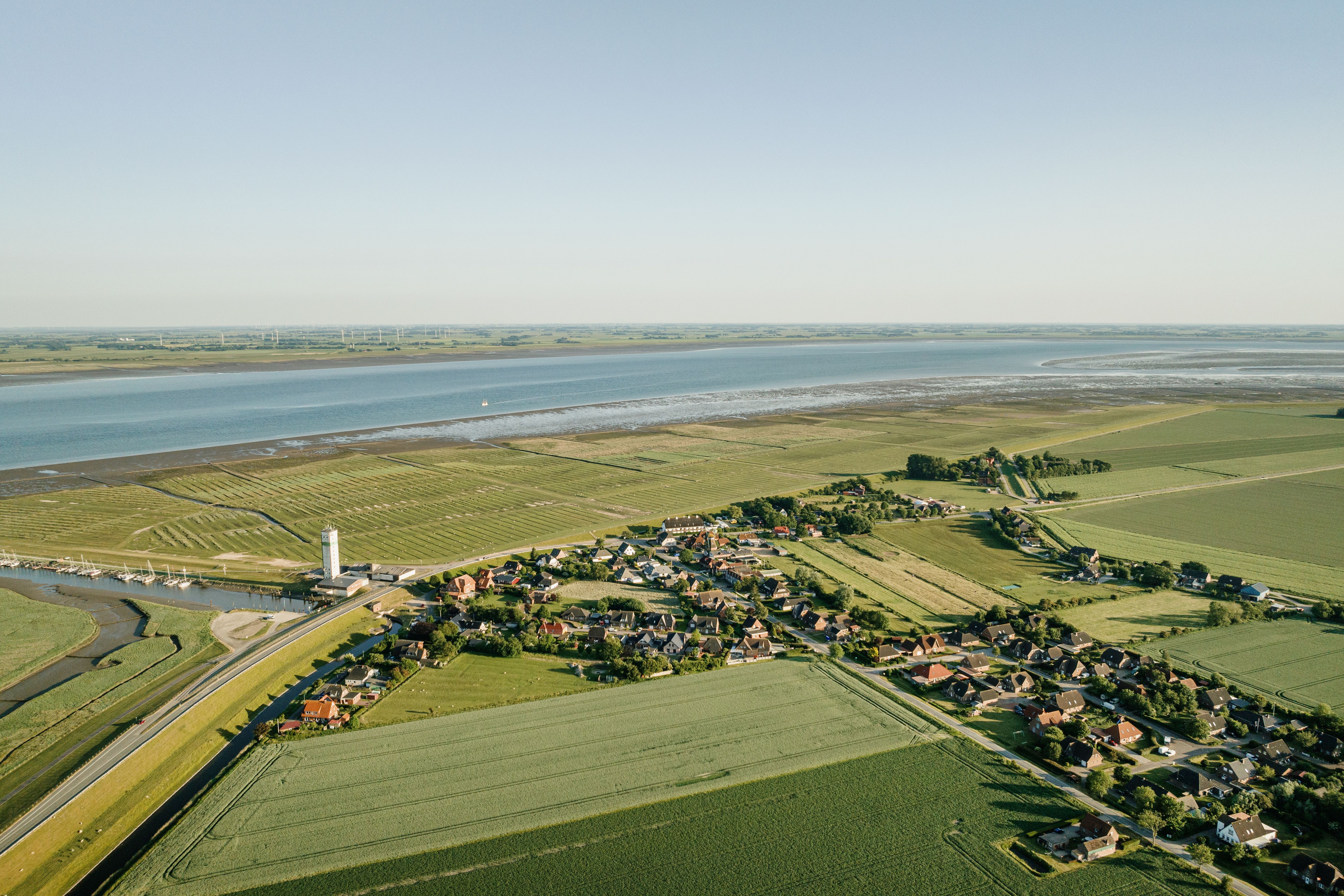 Nordstrand von oben fotografiert