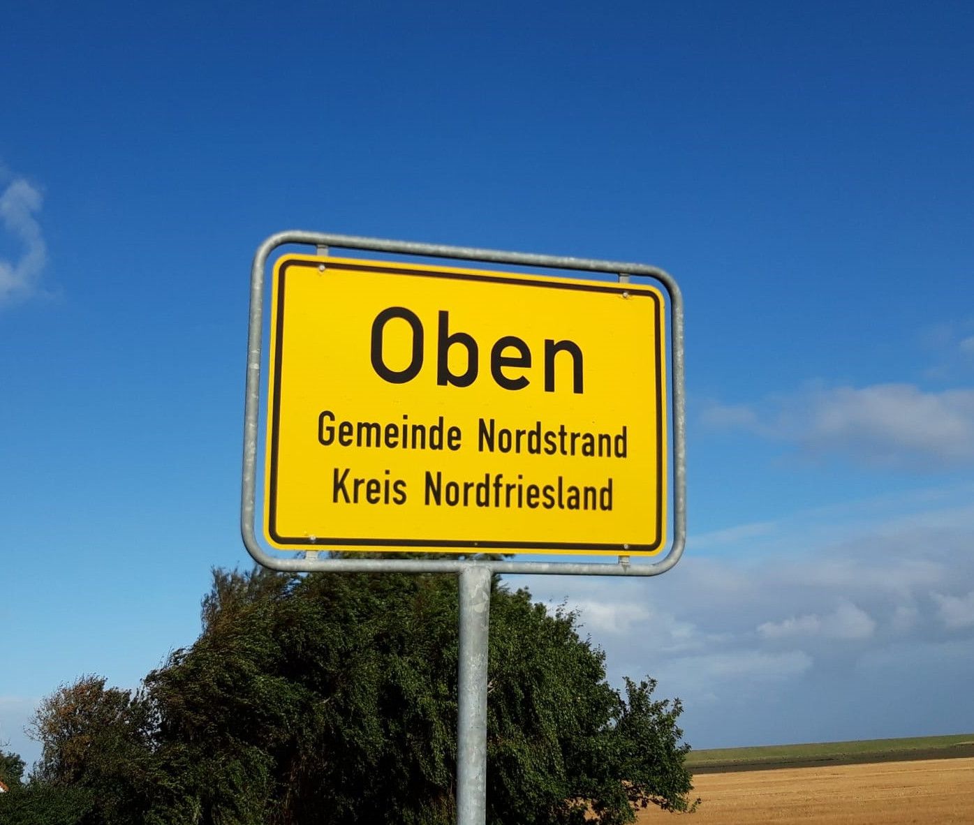 Ortschild Nordstrand Oben