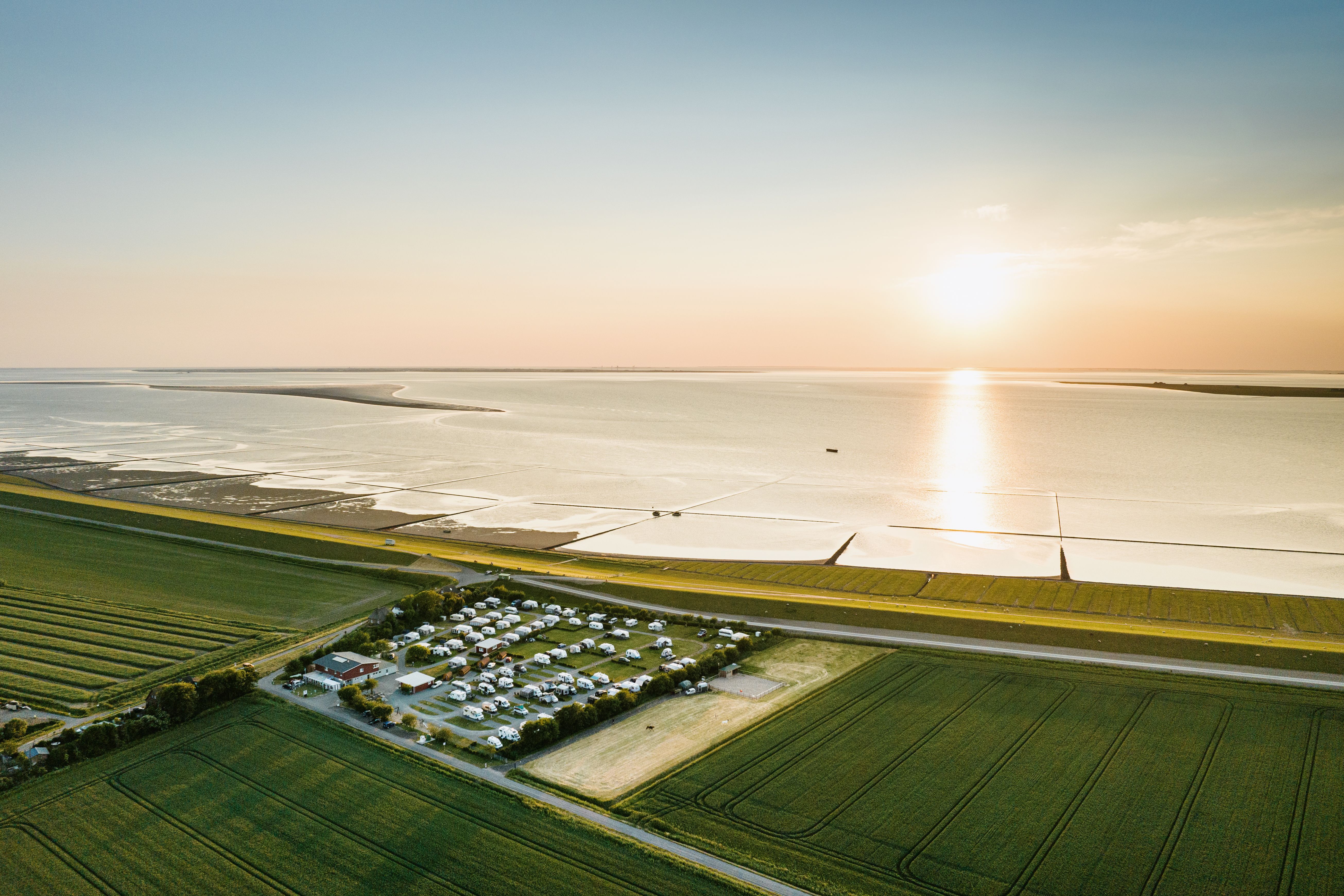 Campingplatz im Elisabteh-Sophien-Koog auf Nordstrand