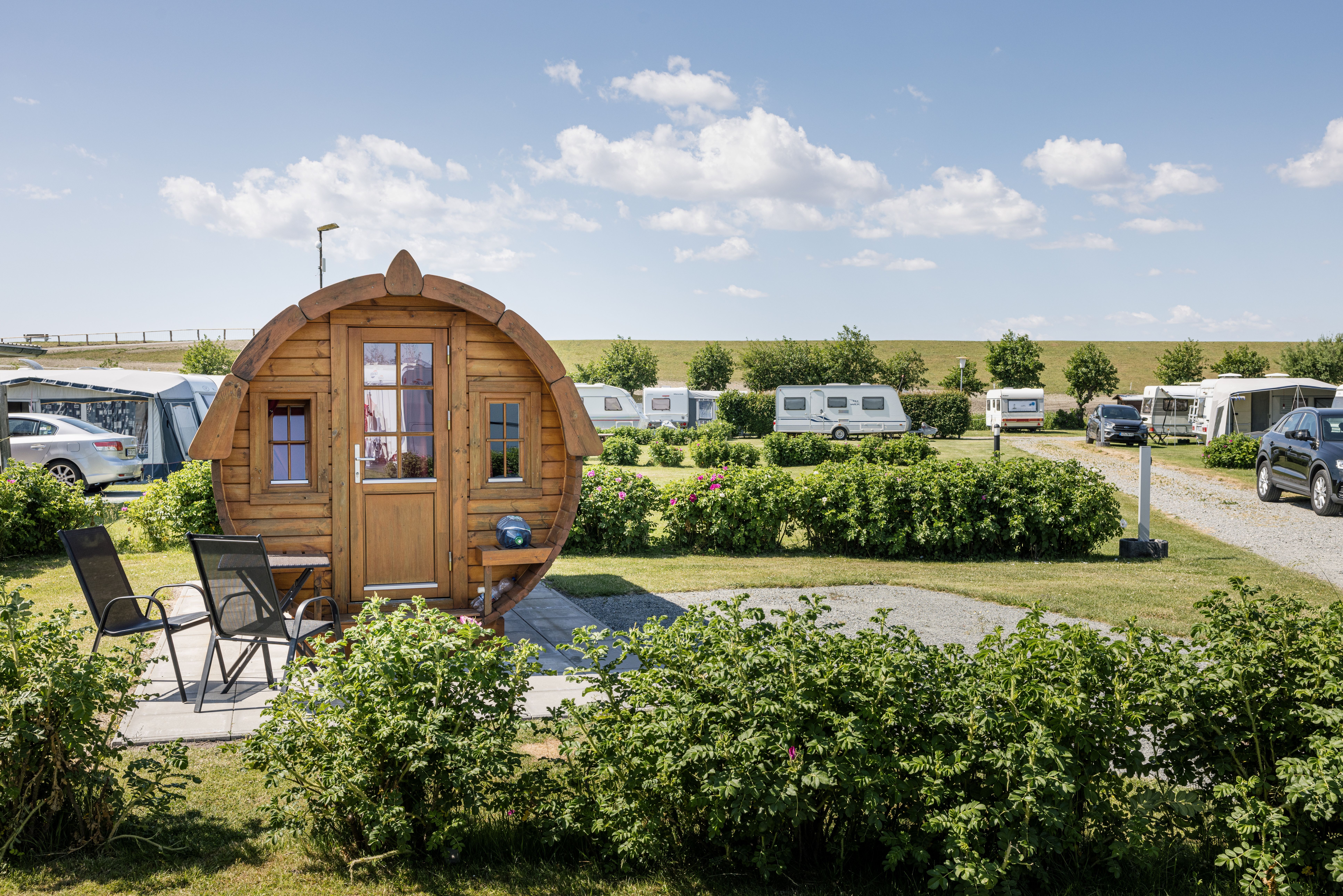 Übernachten im Campingfass auf Nordstrand